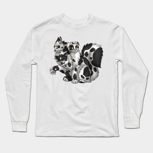 CerPURRus: Black Bicolor Long Sleeve T-Shirt